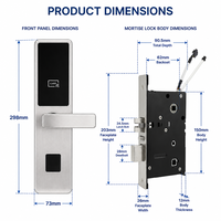 Cerradura Inteligente para Hotel Pro USB V9 V10, Cerradura Electrónica con Tarjeta RFID, Resistente al Agua, con Material de Acero Inoxidable SS304