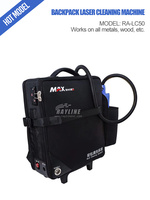 Mochila móvil portátil 50W 100W Dispositivo de máquina de limpieza láser de pulso para eliminación de óxido de metal Precio de fábrica chino