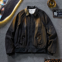 Veste d'hiver en cuir véritable pour homme, grande taille, avec fermeture éclair, logo sur le devant, coupe-vent, design décontracté pour l'extérieur, col mandarin