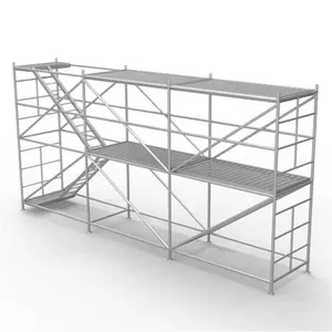 Dijual Hot Galvanis Dicat Ladder Frame Scaffolding H Frame Scaffolding Echafaudages Bahan Bangunan Konstruksi