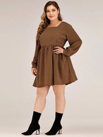 Robe sexy Fat Girl pour femmes 2020 avec manches longues, robe grande taille