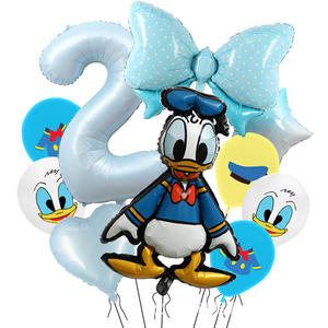 Bleu dessin animé Donald canard thème aluminium <span class=keywords><strong>Film</strong></span> ballon arc ensemble pour la décoration de fête d'anniversaire des enfants, jouets pour enfants - Product Image 2