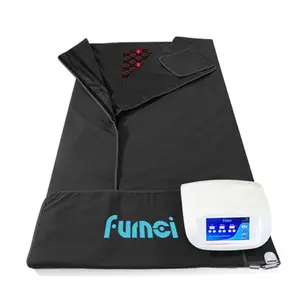 Fumei 3 zona infravermelho distante sauna cobertor sudorese perda de peso sauna infravermelho cobertor quente para o corpo slim wrap