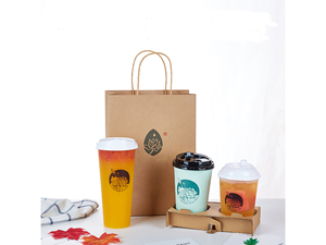 Custom Eco Friendly Biodegradable Shopping <strong>Bags</strong> Paper for Fast Food Packaging Restaurant <strong>Take</strong> <strong>Away</strong> Kraft Handle Paper <strong>Bag</strong> - Product Image 3
