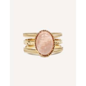 Anello Regolabile con Gemma YFB R191G, Vendita all'Ingrosso, Anello in Pietra Naturale e Acciaio Inossidabile, Accessorio Moda Primavera-Estate - Product Image 3