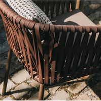 Tabourets empilables en corde pour restaurant et café en plein air, chaise de bar, chaise de salle à manger en métal Lmpara jardin