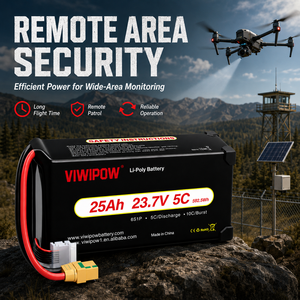 Batterie Lipo VIWIPOW pour drones de sécurité/UAV, haute densité énergétique, semi-solide, personnalisée, 25Ah 6S 23.7V 5C - Product Image 5