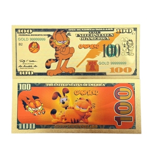 2026 2 types de billets de banque Garfield d'Amérique, billets de banque anime plaqués or 24 carats pour cadeaux - Product Image 2