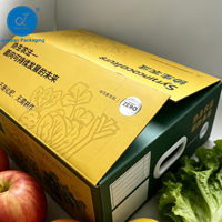 Boîte en carton ondulé de couleur personnalisée brillante et résistante pour fruits et légumes
