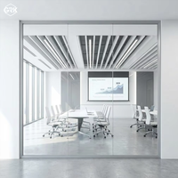 Divisor de Vidrio Simple de 60 mm, Perfil Delgado Moderno, Aislamiento Acústico, para Hogar, Hospital, Escuela, Comercial