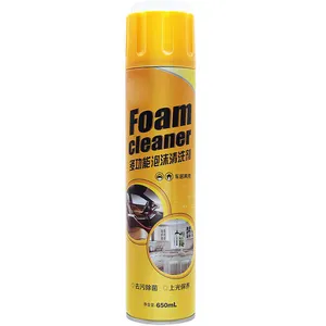 Vente d'usine nettoyeur de soins du cuir de voiture 650ml Agent de mousse de voiture nettoyeur en Spray de mousse de nettoyage intérieur de voiture