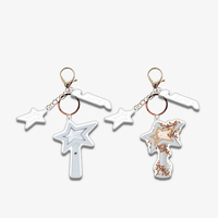 Porte-clés Lampe de Soutien Personnalisée Anime Idol, Bâton Lumineux Étoile, Accessoires de Sac à Dos Étudiant Trois Pièces en Acrylique