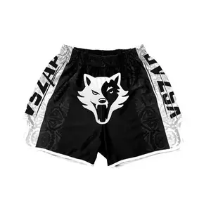 Profesional Combat Kickboxing Training Trunks Custom Man Mma Shorts Boxer Shorts Hombres con Logo