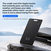 Carte de suivi intelligente compatible Find My, traceur GPS avec recharge sans fil, carte anti-perte ultra-fine pour portefeuilles et bagages