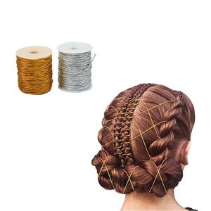Wholesale 50 Meter Gold Silver <strong>Braided</strong> Hair Cord String <strong>Braided</strong> Dreadlocks Hair Rope Wig <strong>Accessories</strong> Elastic Band - Product Image 1