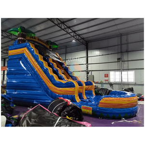 Tobogán Acuático Inflable Comercial <span class=keywords><strong>Mini</strong></span> Azul <span class=keywords><strong>de</strong></span> 16 pies con <span class=keywords><strong>Piscina</strong></span> Gigante, <span class=keywords><strong>Precio</strong></span> <span class=keywords><strong>de</strong></span> Fábrica para Alquiler <span class=keywords><strong>de</strong></span> Fiestas - Product Image 4