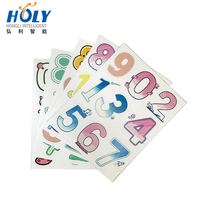 Honli - Calcomanía de PVC con Diseño de Dibujos Animados y Números Personalizados, Resistente al Agua, para Niños, para Laptop, Teléfono, Botella de Agua, Regalo
