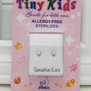 Moda Micro pavé in rame 24K placcato oro senza cambiare colore orecchini orecchie borchia piccoli gioielli per bambini - Product Image 6