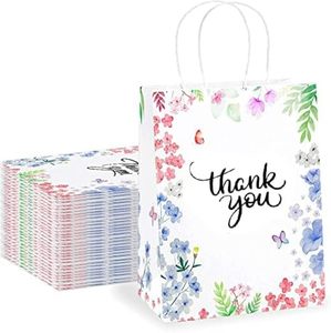 Bolsas de Regalo Florales <span class=keywords><strong>Zoyo</strong></span> de 8x4x10 Pulgadas - Bolsas de Papel Decorativas Pequeñas para Empaquetado Comercial - Product Image 1