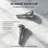 Nouvel accessoire automobile : Capuchon de valve en forme de tête de serpent, universel, facile à installer