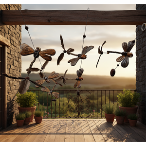 Campana de Viento con Temática Animal, Hecha a Mano con Madera Tallada, 100% Material Natural, Estilo Tradicional Moderno, Origen Tailandia, para Regalos y Recuerdos - Product Image 4