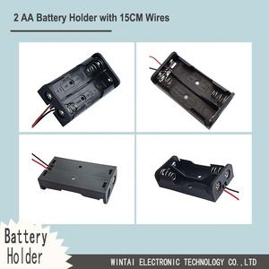 Wintai-Tech China Hersteller 2 AA Batteriehalter Gehäuse für AA-Batterien Leeres Batterie-Plastikgehäuse - Product Image 2