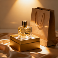 Stock d'usine : flacons de parfum en verre vides rectangulaires distinctifs de 30 ml, 50 ml et 100 ml. Boîtes d'emballage et bou