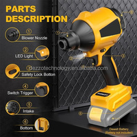 20V Lithium DW Industrial Grade Cordless Electric Handheld Air Gun Multifunction Portable Goddess Blaster Tool Battery Powered