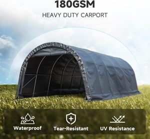 12 * 24ft Portable En Acier Étanche Durable Haute Qualité Pliable Arche Voiture Parking Tente Auvent Abri <span class=keywords><strong>Moto</strong></span> <span class=keywords><strong>Garage</strong></span> Bas <span class=keywords><strong>Prix</strong></span> - Product Image 4