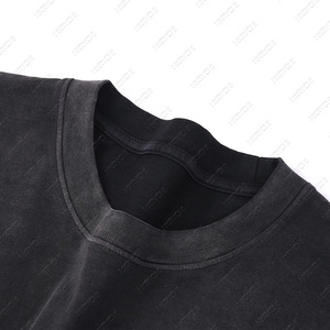 เสื้อยืดผู้ชายวินเทจย้อนยุคแฟชั่นใหม่100% ผ้าฝ้ายเฮฟวี่เวท220gsm ความทุกข์โลโก้ออกแบบได้ตามต้องการ - Product Image 3