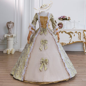 Robe historique royale victorienne du XVIIIe siècle pour femmes, <span class=keywords><strong>tenue</strong></span> <span class=keywords><strong>de</strong></span> spectacle théâtral, costume <span class=keywords><strong>de</strong></span> fête d'Halloween ou <span class=keywords><strong>de</strong></span> carnaval avec chapeau - Product Image 6