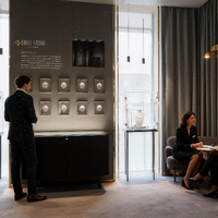 Vitrine de présentation de bijoux personnalisée avec éclairage LED, vitrine en verre pour bijouterie, boutique de luxe, vente au détail, durable