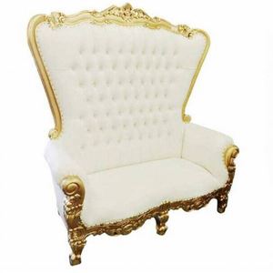 <span class=keywords><strong>Causeuse</strong></span> <span class=keywords><strong>Moderne</strong></span> À Dossier Haut En Bois Antique En Bois Royal Queen En Métal Chaises de Trône De Mariage De Luxe Roi - Product Image 4