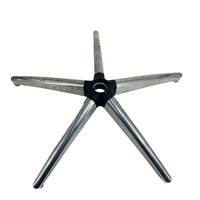 Base de chaise pour chaise de bureau utilisée pour les raccords de quincaillerie domestique Pièces de rechange détachables modernes en carton de métal chromé
