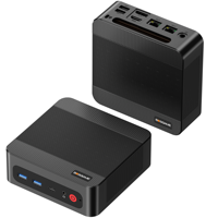 BOSGAME P3 Mini PC AMD Ryzen 9 7940HS 16GB DDR5 1TB PCIe SSD Dual LAN Wi-Fi 6E/5.2 4K Triple Display Desktop Computer
