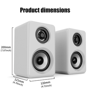 Đàn piano bóng trắng hoạt động BT 2.0 kênh PC Máy tính chơi Game màn hình loa với tai nghe - Product Image 6