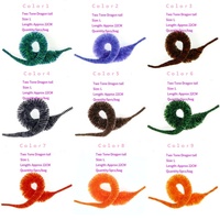 Bicolore Magnum Dragon queue brochet d'eau salée serpentins tête en acier attache de mouche queue de libellule attache de mouche matériel