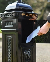 Boîte aux lettres en aluminium autoportante, étanche et durable avec une grande capacité pour la livraison de journaux à domicile