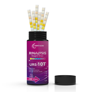 URS-10T 10개 항목 소변 검사 스트립 소변 검사지 혈당, 케톤, pH, 단백질, 혈액, 비중, 아질산, 빌리루빈 등 검사 - Product Image 5