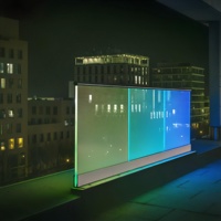 Système de balustrade en verre LED moderne et étanche avec cadre en aluminium et acier inoxydable en forme de U sans cadre pour balcon, terrasse extérieure