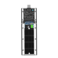 Caja de Disco Duro Móvil Transparente Creativa USB 3.0 Geni SSD con Protocolo SATA M.2 NGFF e Interfaz USB