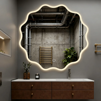 Miroir intelligent sans cadre haut de gamme, miroir de vanité anti-buée à LED pour salle de bain de luxe, projet OEM/ODM