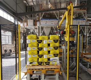 Tốc độ cao Tự động palletizer 25kg 30kg 50kg Túi Pallet Robot palletizing giá máy - Product Image 1