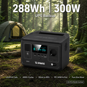Centrale Électrique Portable N099 300W, Générateur Solaire MPPT pour Camping, Extérieur, Urgences, avec Lampe Torche et Démarreur de Batterie - Product Image 1