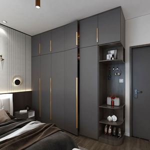 Armoire de rangement en bois moderne et luxueuse sur mesure pour la maison ou l'hôtel, pour la chambre à coucher ou le salon - Product Image 2