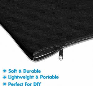 Diy Craft Makeup <b>Toiletries</b> Stationery <b>Storage</b> Pencil Case Zipper Canvas White Black Blank Cosmetic Bag - Product Image 3