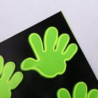 Pack d'autocollants de sécurité réfléchissants en PVC, vert fluorescent, imperméables, pour cyclisme nocturne, pour enfants, formes multiples, auto-adhésifs, haute visibilité