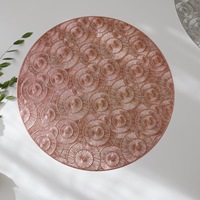 Napperons ronds élégants en PVC, design ajouré, résistants à la chaleur, imperméables et anti-taches, pour dîners de fêtes et décoration événementielle