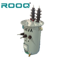 Transformateur immergé dans l'huile monophasé monté sur poteau 10kVA/25kVA/37.5kVA/75kVA Transformateur à enroulement en cuivre