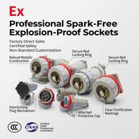 Connecteur Circulaire d'Aviation Antidéflagrant et Antifaisceau de Flammes Certifié Ex, 15-63A, 3, 4 ou 5 Broches, en Alliage d'Aluminium pour l'Industrie Pétrochimique